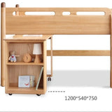 Beech solid wood Mid-high bed with slanting ladder<