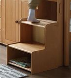 Beech solid wood Mid-high bed with slanting ladder<