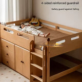 Beech solid wood Mid-high bed with slanting ladder<