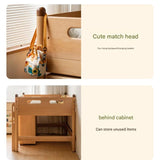 Beech solid wood Mid-high bed with slanting ladder<