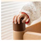 Beech solid wood Mid-high bed with slanting ladder<