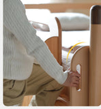 Beech solid wood Mid-high bed with slanting ladder<