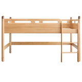 Beech solid wood Mid-high bed with slanting ladder<