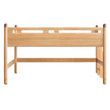 Beech solid wood Mid-high bed with slanting ladder<