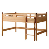 Beech solid wood Mid-high bed with slanting ladder<
