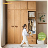 Oak Solid Wood Kids Wardrobe.