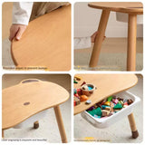 Beech Solid Wood Handmade Children's Table.