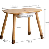 Beech Solid Wood Handmade Children's Table.