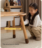 Beech Solid Wood Handmade Children's Table.