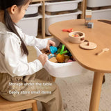 Beech Solid Wood Handmade Children's Table.