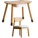 Beech Solid Wood Handmade Children's Table.