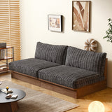 100% Solid Wood Frame Modular Sofa Bed with DIY Configurations & Washable Cotton Covers