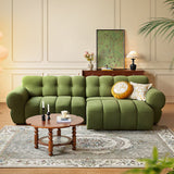 Smart Electric Reclining Sofa - Green Microfiber Velvet Extendable Couch