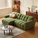 Smart Electric Reclining Sofa - Green Microfiber Velvet Extendable Couch