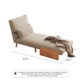 WEHOMZ 3-in-1 Convertible Futon Sofa Bed & Recliner with Wood Frame - Beige and Walnut