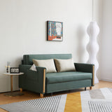 WEHOMZ 3-in-1 Convertible Sleeper Sofa - Modern Green Fabric Couch with Storage