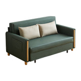 WEHOMZ 3-in-1 Convertible Sleeper Sofa - Modern Green Fabric Couch with Storage