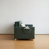 WEHOMZ 3-in-1 Convertible Sleeper Sofa - Modern Green Fabric Couch with Storage