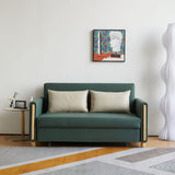 WEHOMZ 3-in-1 Convertible Sleeper Sofa - Modern Green Fabric Couch with Storage
