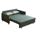 WEHOMZ 3-in-1 Convertible Sleeper Sofa - Modern Green Fabric Couch with Storage