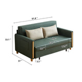 WEHOMZ 3-in-1 Convertible Sleeper Sofa - Modern Green Fabric Couch with Storage