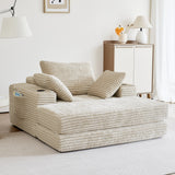 53.5” Modern Oversize Chaise Lounge Sofa Bed