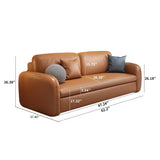WEHOMZ Modern Faux Leather Convertible Sofa Bed with Storage & Metal Frame