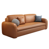 WEHOMZ Modern Faux Leather Convertible Sofa Bed with Storage & Metal Frame