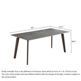 Luxury Minimalist Rectangular Dining Table for 6 - Sintered Stone Top & Solid Ash Wood Base