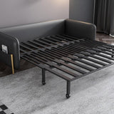 Modern Convertible Sofa Bed with Storage & Optional Cushions in Brown, Gray, Green