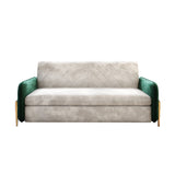 Modern Convertible Sofa Bed with Storage & Optional Cushions in Brown, Gray, Green
