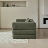 WEHOMZ Corduroy Convertible Sofa Bed, Foam Filled Cushion & Stainless Steel Frame in Multiple Colors