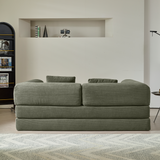 WEHOMZ Corduroy Convertible Sofa Bed, Foam Filled Cushion & Stainless Steel Frame in Multiple Colors