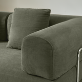 WEHOMZ Corduroy Convertible Sofa Bed, Foam Filled Cushion & Stainless Steel Frame in Multiple Colors