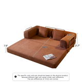 WEHOMZ Corduroy Convertible Sofa Bed, Foam Filled Cushion & Stainless Steel Frame in Multiple Colors