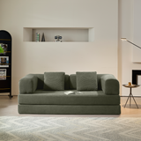 WEHOMZ Corduroy Convertible Sofa Bed, Foam Filled Cushion & Stainless Steel Frame in Multiple Colors