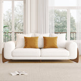 89 Inches Modern 3 seater sofa with Solid Wood Legs