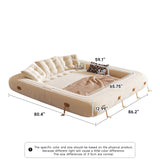 WEHOMZ Velvet Bean Bag Style Sleeper Sofa Bed – Pet-Friendly, Foldable & Multi-Functional in Beige, Grey, Green, Caramel