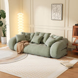WEHOMZ Velvet Bean Bag Style Sleeper Sofa Bed – Pet-Friendly, Foldable & Multi-Functional in Beige, Grey, Green, Caramel