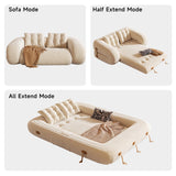 WEHOMZ Velvet Bean Bag Style Sleeper Sofa Bed – Pet-Friendly, Foldable & Multi-Functional in Beige, Grey, Green, Caramel