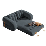 WEHOMZ Velvet Bean Bag Style Sleeper Sofa Bed – Pet-Friendly, Foldable & Multi-Functional in Beige, Grey, Green, Caramel