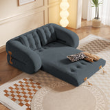 WEHOMZ Velvet Bean Bag Style Sleeper Sofa Bed – Pet-Friendly, Foldable & Multi-Functional in Beige, Grey, Green, Caramel