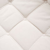 WEHOMZ Corduroy Bean Bag Sofa Chair in Beige & Caramel | Tufted Upholstery & Solid Wood Legs