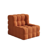 WEHOMZ Corduroy Bean Bag Sofa Chair in Beige & Caramel | Tufted Upholstery & Solid Wood Legs