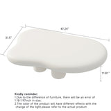 Beige Modern MDF Cloud-Shaped Coffee Table with Waterproof Top