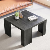 Black Square Coffee Table – Modern Minimalist Wood Center Table