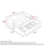 Brown Leather Convertible Sleeper Sofa with Storage & Comfort Design