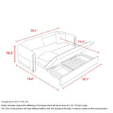 Brown Leather Convertible Sleeper Sofa with Storage & Comfort Design