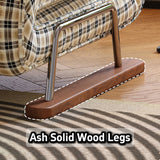 Checkered 4-in-1 Sleeper Sofa - Convertible Folding Chair Bed, Tartan & Woolen Fabric Options