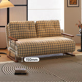 Checkered 4-in-1 Sleeper Sofa - Convertible Folding Chair Bed, Tartan & Woolen Fabric Options